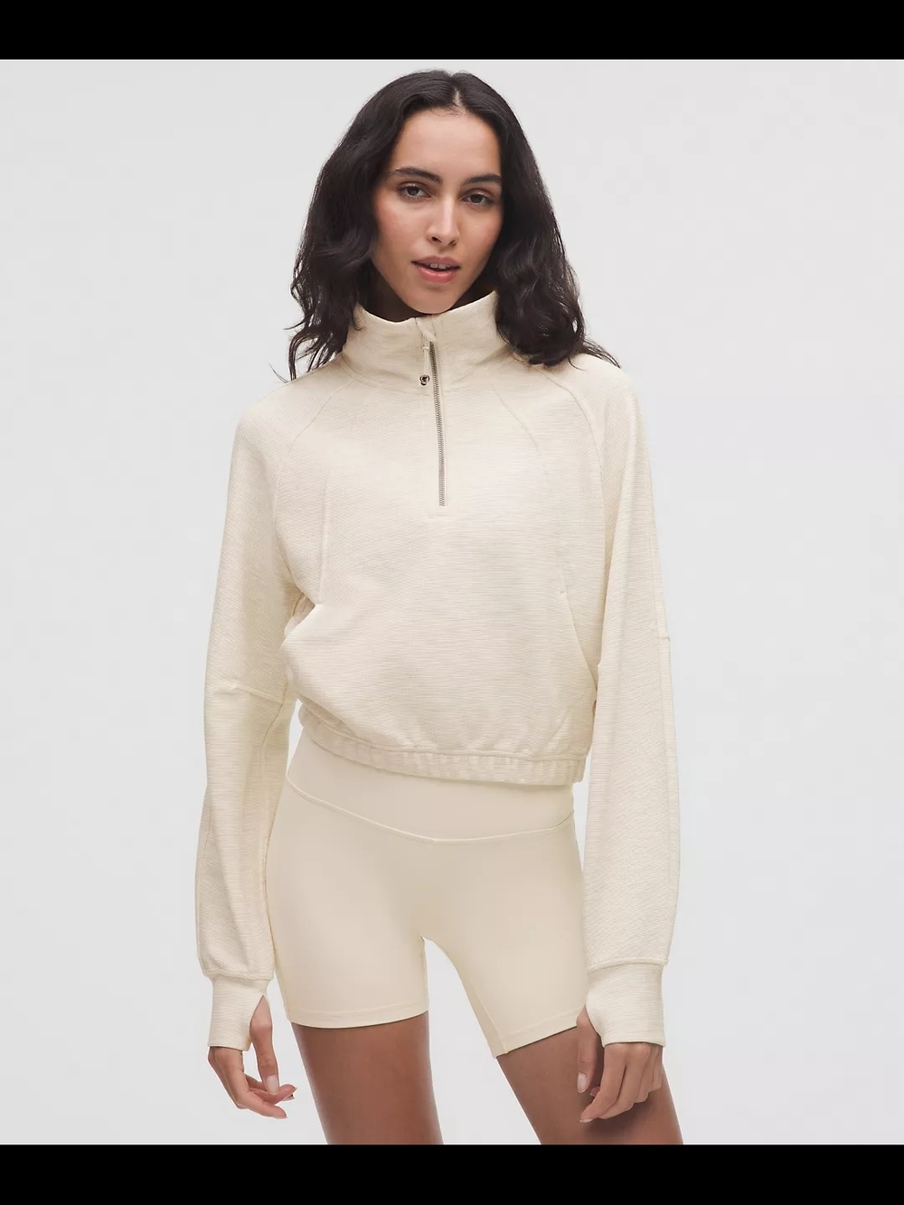 Lululemon Ready to Rulu Half-Zip PulloverWhite Opal.